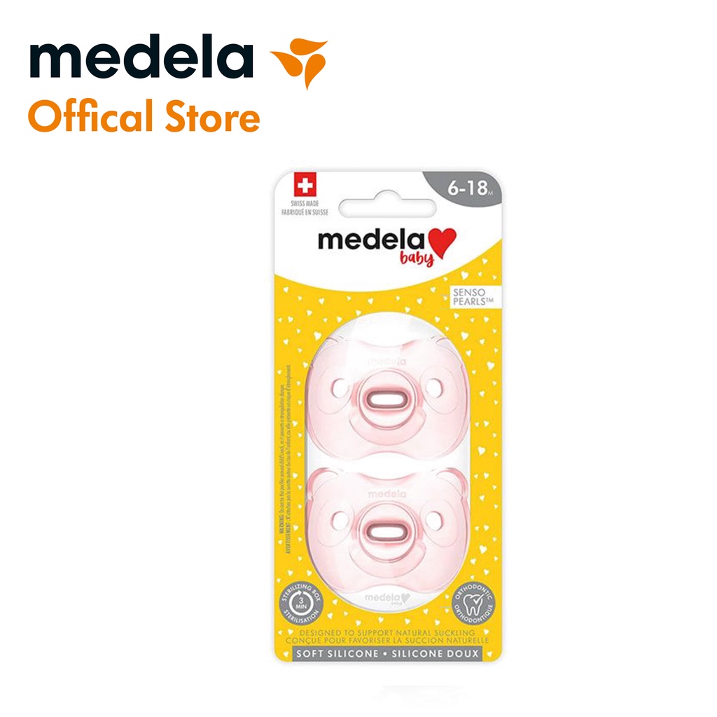 Ảnh Ty ngậm | Medela Baby Pacifier Soft Silicon 6 - 18 tháng, Có hộp đựng tiệt trùng, Silicone mềm, Không chứa BPA 1