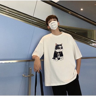 [FULL SIZE] Áo thun unisex nam nữ in hình mèo đại ca form đẹp chất vải cotton dày mịn mát 2020T2820