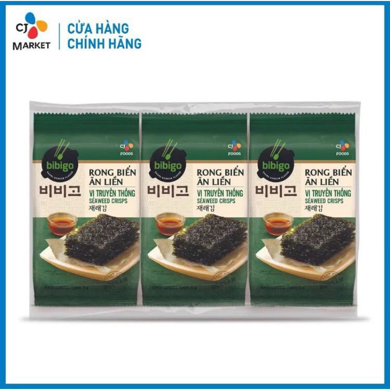 RONG BIỂN ĂN LIỀN BIBIGO VỊ TRUYỀN THỐNG ( Lốc 3 gói x 4gr) | Shopee ...