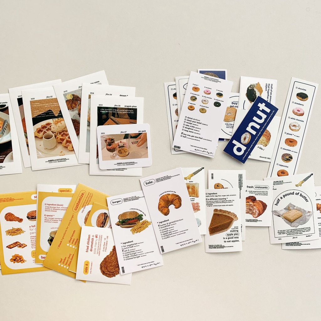 Sticker họa tiết burger / gà rán dùng trang trí điện thoại / máy tính ...