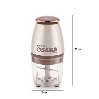 Máy xay tỏi ớt, xay thịt đa năng Osaka Japan nắp nâu