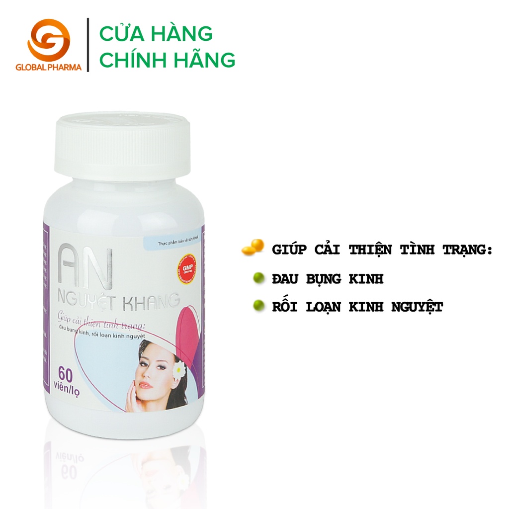Ảnh An nguyệt khang AnChau cải thiện tình trạng đau bụng kinh rối loạn kinh nguyệt 60 viên nang - Global Pharma 4