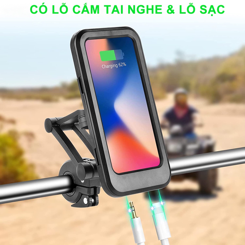 Ảnh Giá đỡ điện thoại EVEBOT chống thấm nước có thể điều chỉnh xoay 360 độ tiện lợi cho xe đạp/ xe máy 4