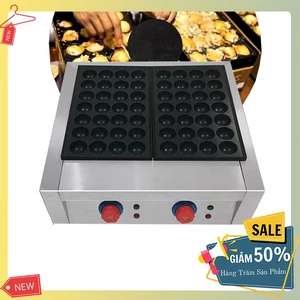 Máy làm bánh bạch tuộc 4000W điều chỉnh 50 - 300 độ, khuôn đôi làm nóng nhanh