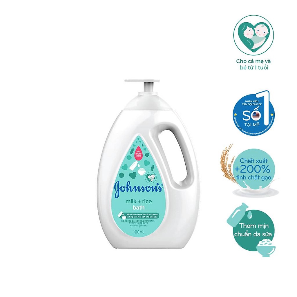 Ảnh Sữa Tắm Johnson's Cho Bé Chứa Sữa Và Gạo 1000ml 3