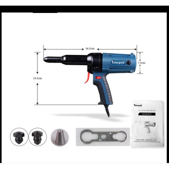 Súng rút đinh rive điện 220v TIME PROOF TAC500 rút đinh nhôm và đinh ...