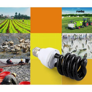 RC _ 220V E27 Đèn bóng đèn đen huỳnh quang cực tím UV tiết kiệm năng lượng xoắn ốc