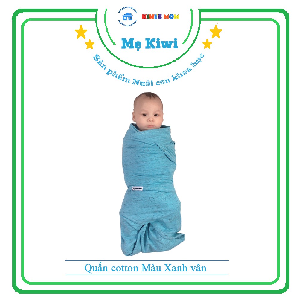 Quấn Cổ điển 100% cotton Kiwi's mom - Co giãn 4 chiều, giúp bé ngủ ngon