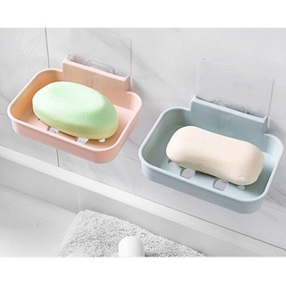 Khay Để Bánh Xà Phòng Dán Tường 2 Lớp Đáy Kín Hình Mặt Cười 2454