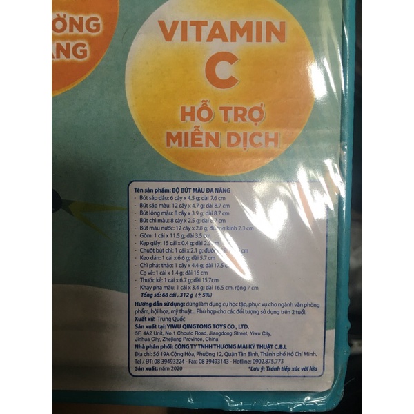 Hộp màu 86 chi tiết. hàng KM Nestle