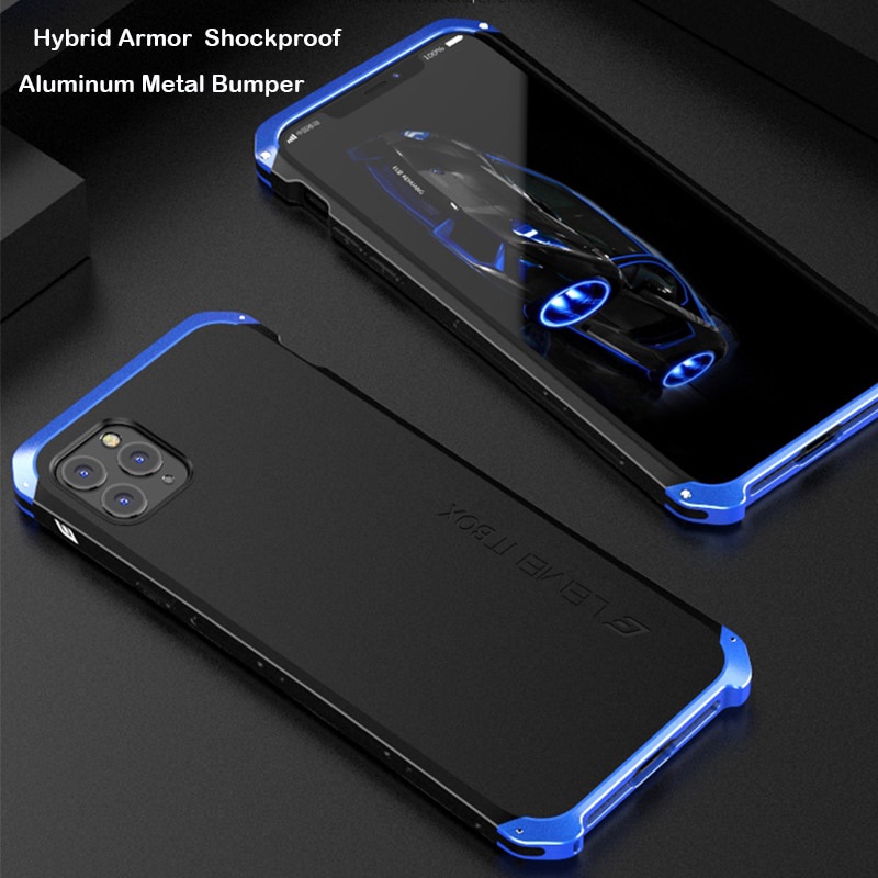 Ốp Điện Thoại Giáp Chống Sốc Cho iPhone 13 16 Pro MAX 14 plus Ốp Lưng Nhôm Kim Loại Mờ PC Cover 14 Pro MAX