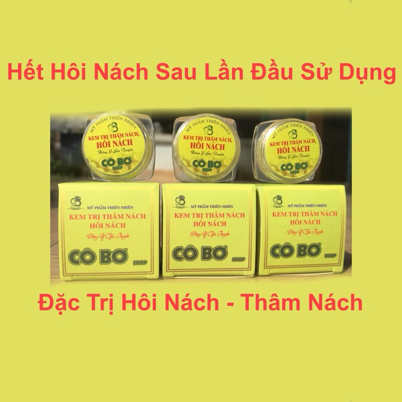 Combo 3 hộp kem khử hôi nách - thâm nách Cô Bơ trắng sáng vùng nách hết mùi hôi hủ 8gr
