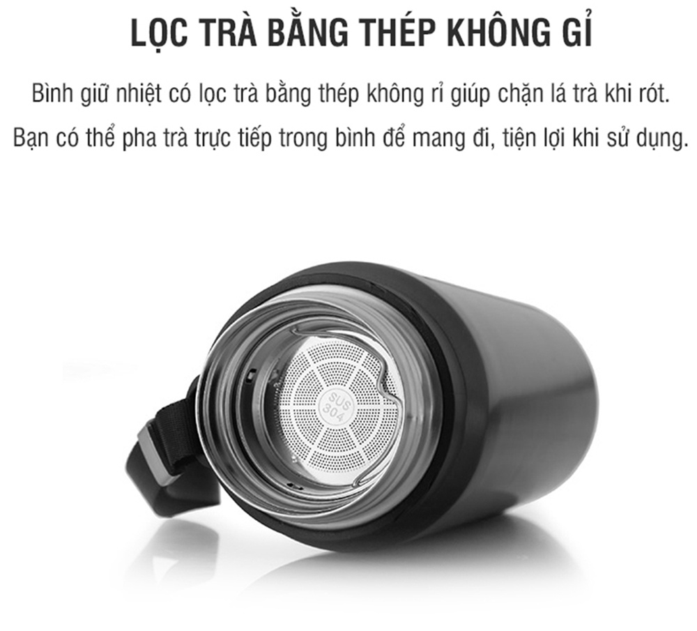 Chất liệu thép không gỉ SUS304 bình giữ nhiệt LocknLock