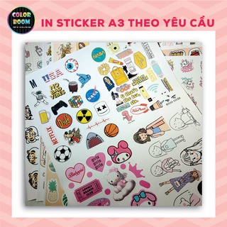 In Sticker A3 Theo Yêu Cầu