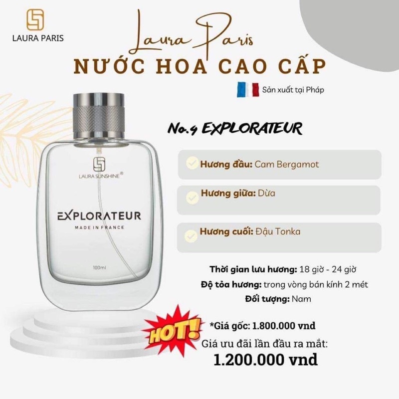 Nước Hoa Nam Laura Paris No4 Nhật Kim Anh - Exporater