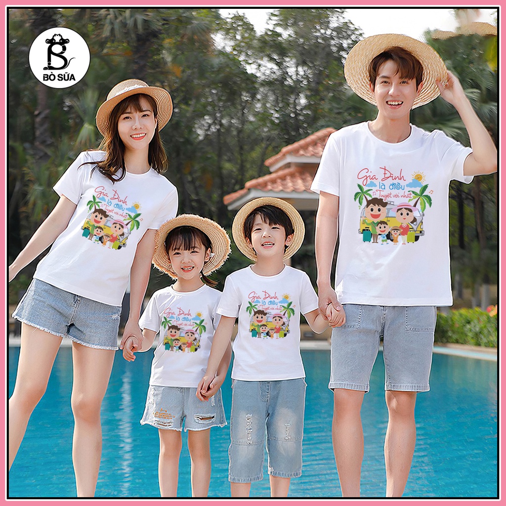Áo Gia Đình Là Điều Tuyệt Vời Nhất Đồng Phục Gia Đình 3/4/5 Người Giá Rẻ  Thun Cotton 4 Chiều Màu Trắng Gd25 | Shopee Việt Nam