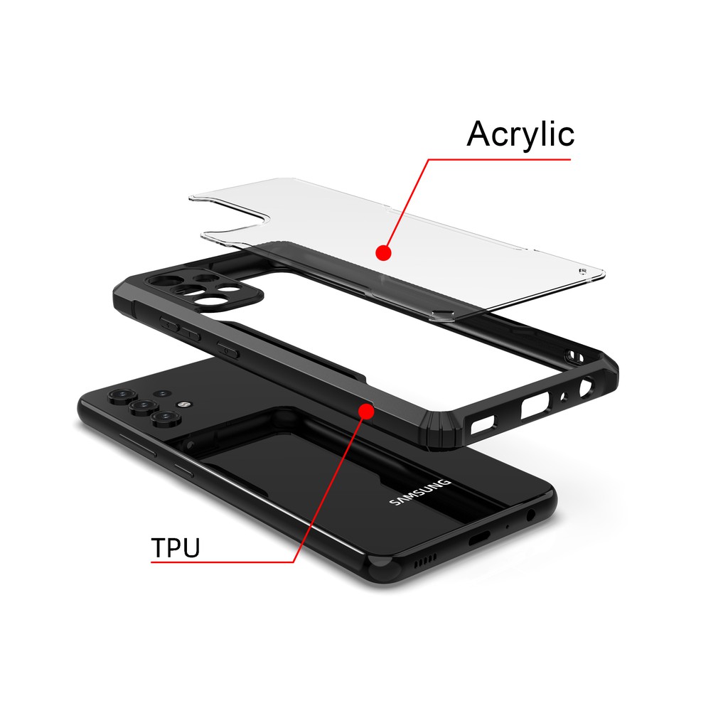Ốp điện thoại trong suốt dạng túi khí chống sốc cho SAMSUNG GALAXY A72 A52 A52S 5G A32 4G A12 A22 A02S A03S A13 A33 A53