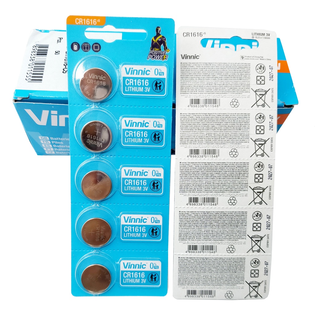 Pin Khuy Cúc Áo pin nút VINNIC CR1616 3V Lithium dùng cho đồng hồ ...