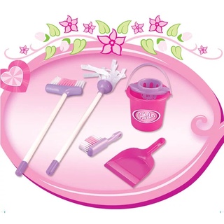 Bộ Đồ Chơi Mô Phỏng Dụng Cụ Dọn Dẹp + Xô Và Cây Lau Nhà mini Cho Bé