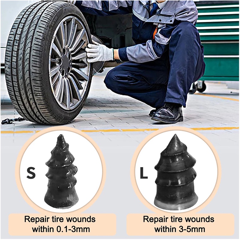 Set 10 đinh cao su SEAMETAL chân không sửa chữa lốp xe thủng