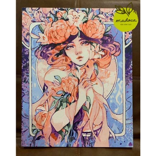 Tranh tô màu số hóa Madoca có khung 40x50cm Nàng xuân T351