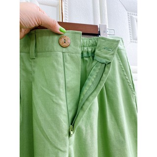 [JUNE LINEN] Q10 Quần dài LINEN ống 24cm, lưng cao NHIỀU MÀU. Lưng sau thun. Có Bigsize.