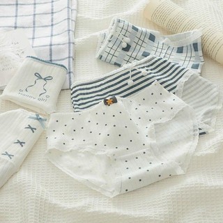 Quần Lót Nữ Cotton Gân Hoạ Tiết Rễ Thương 0126.