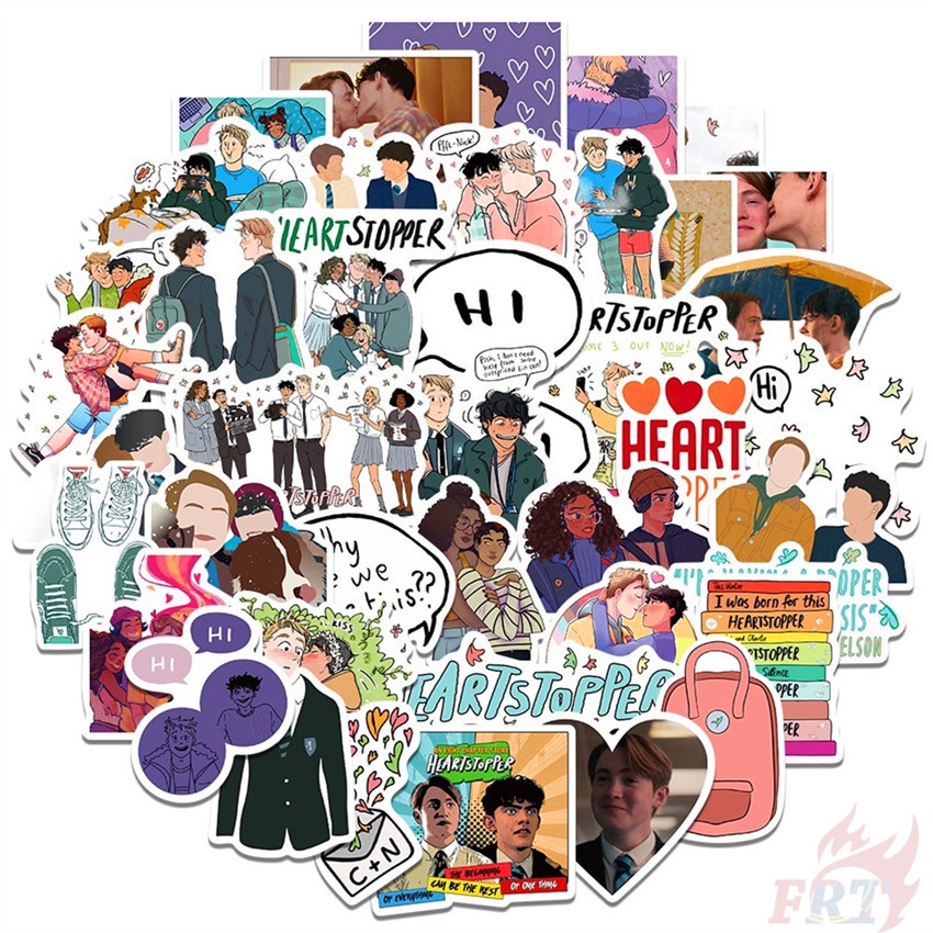 50Pcs/Set Heartstopper Series 01 Stickers Waterproof DIY Fashion Decals ...