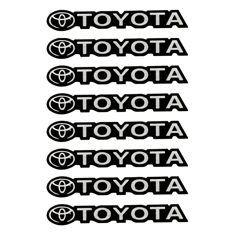 Set 4 / 8 Miếng Dán Loa Âm Thanh 3D Bằng Kim Loại Nhôm Cho Toyota VIos Yaris Corolla Cross Wish Revo CHR Avanza Fortuner Rush Wigo Innova raize