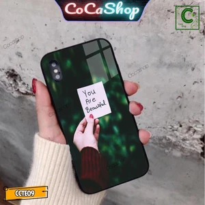 Ốp lưng iphone mặt kính sáng bóng - You are beautiful- 6/6plus/6s/6splus/7/7plus/8/8plus/x/.....