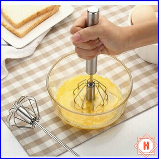 Cây Đánh Trứng Inox Có Trục Xoay Tự Động Tiện Dụng { H }