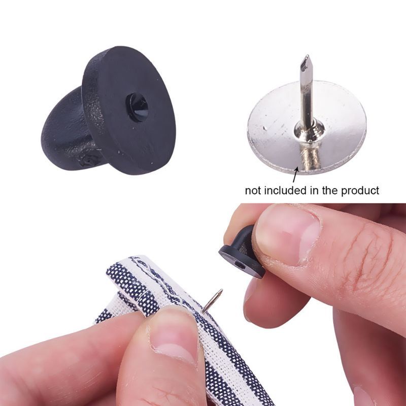 Vision 100 Miếng Bộ Pin Cao Su Màu Đen Lưng Phù Hợp Với Ly Hợp Lưng Giá Đỡ Kẹp