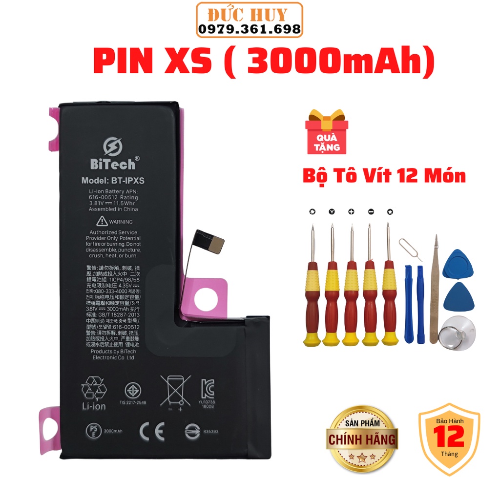 Pin Dung Lượng Cao Chính hãng BITECH BT-IP6 / 6S / 6SPL / 7 / 7PL / IP8 ...