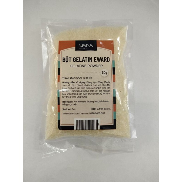 FREESHIP/BỘT GELATINE EWARD ĐỨC/UỐNG LÀ MÊ