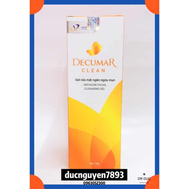 [CHÍNH HÃNG]GEL RỬA MẶT DECUMAR CLEAN 100g | Shopee Việt Nam