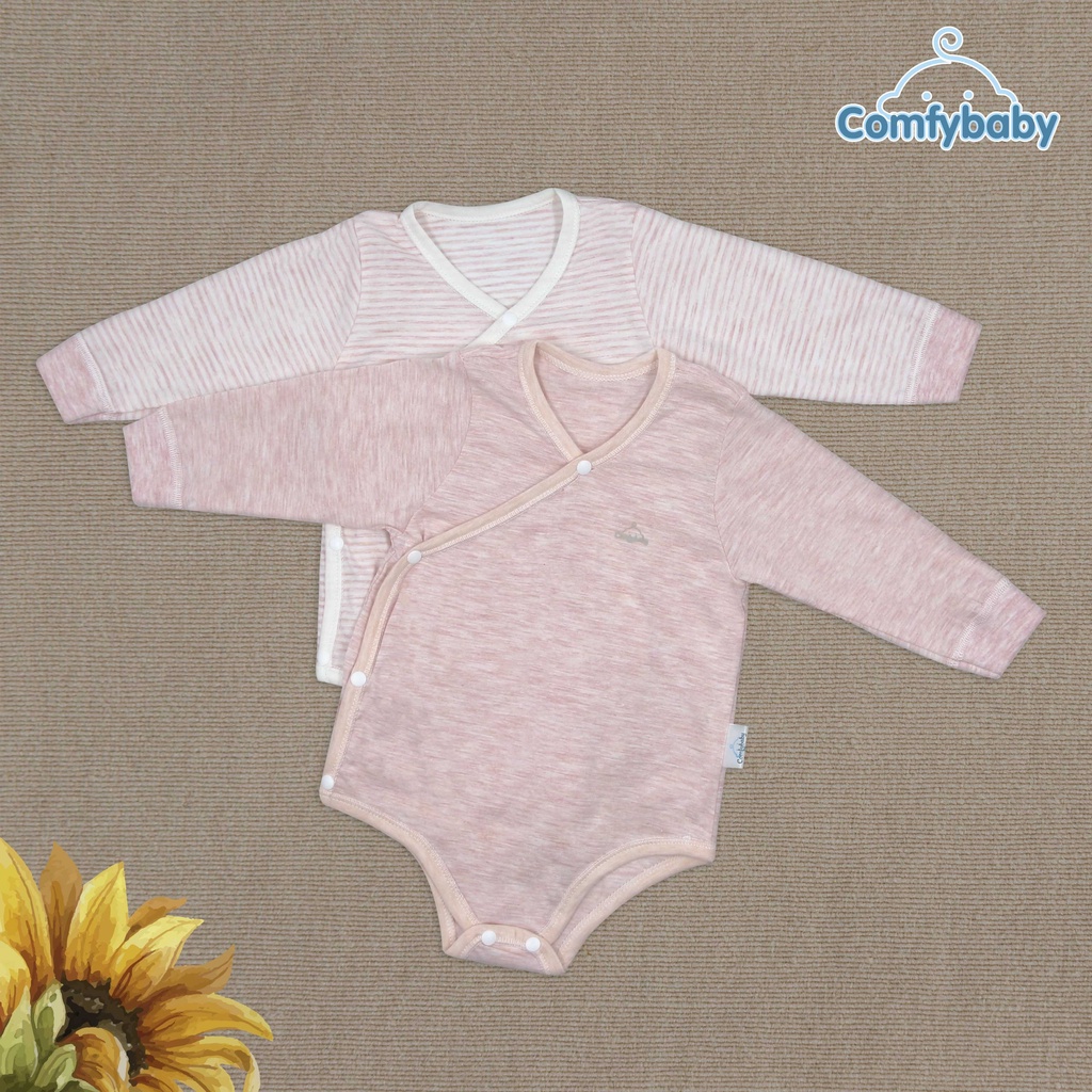 Ảnh Set bodysuit dài tay 2 món 100% Cotton cho bé ComfyBaby size từ 0-12 tháng hàng chính hãng 3