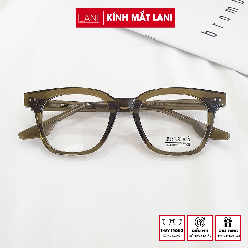 Ảnh Gọng kính cận vuông to cốt thép siêu bền LANI 9104 - Lắp mắt cận có độ theo yêu cầu 3