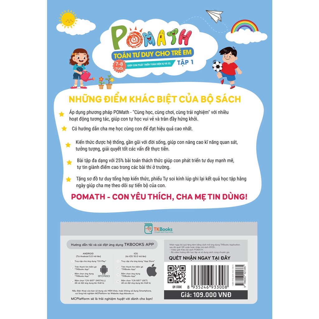 Sách - Combo Toán Tư Duy Cho Trẻ 7 - 8 Tuổi - Giúp Bé Phát Triển IQ và EQ