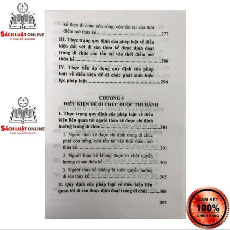 Sách - Di chúc và điều kiện có hiệu lực của di chúc