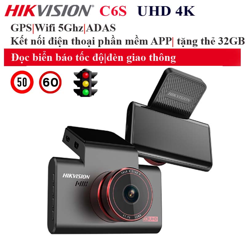 Camera hành trình cao cấp Hikvision C6s độ phân giải siêu nét UHD 4K ...