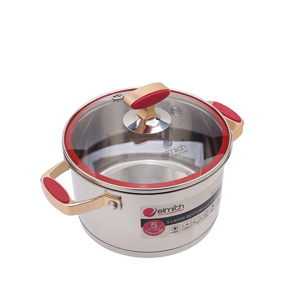 [LIFEMCMBP4 -12% đơn 250K] Xoong inox 304 Red Velvet Size 18-20-22-24cm