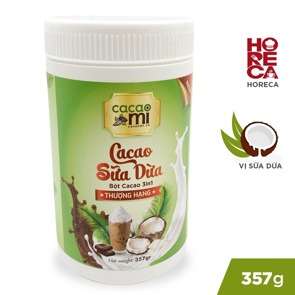Ảnh Bột ca cao sữa dừa CacaoMi thức uống sô cô la pha trà sữa socola milo dầm cacao thơm ngon hũ 357g 1