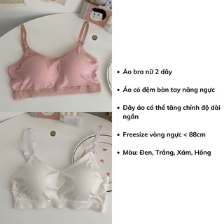 Áo bra nữ học sinh 2 dây, áo lót đệm mút mỏng bàn tay nâng ngực DEVARI B727