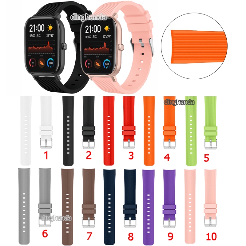 20mm Silikon-Armband 6er Pack Für Amazfit Smartwatches – Passend Für Active 2, GTS 2/3/4, Bip Serie & Mehr