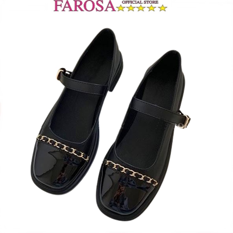 Giày búp bê nữ kiểu dang Mary Janes FAROSA đính quai xích phong cách hàn quốc K01