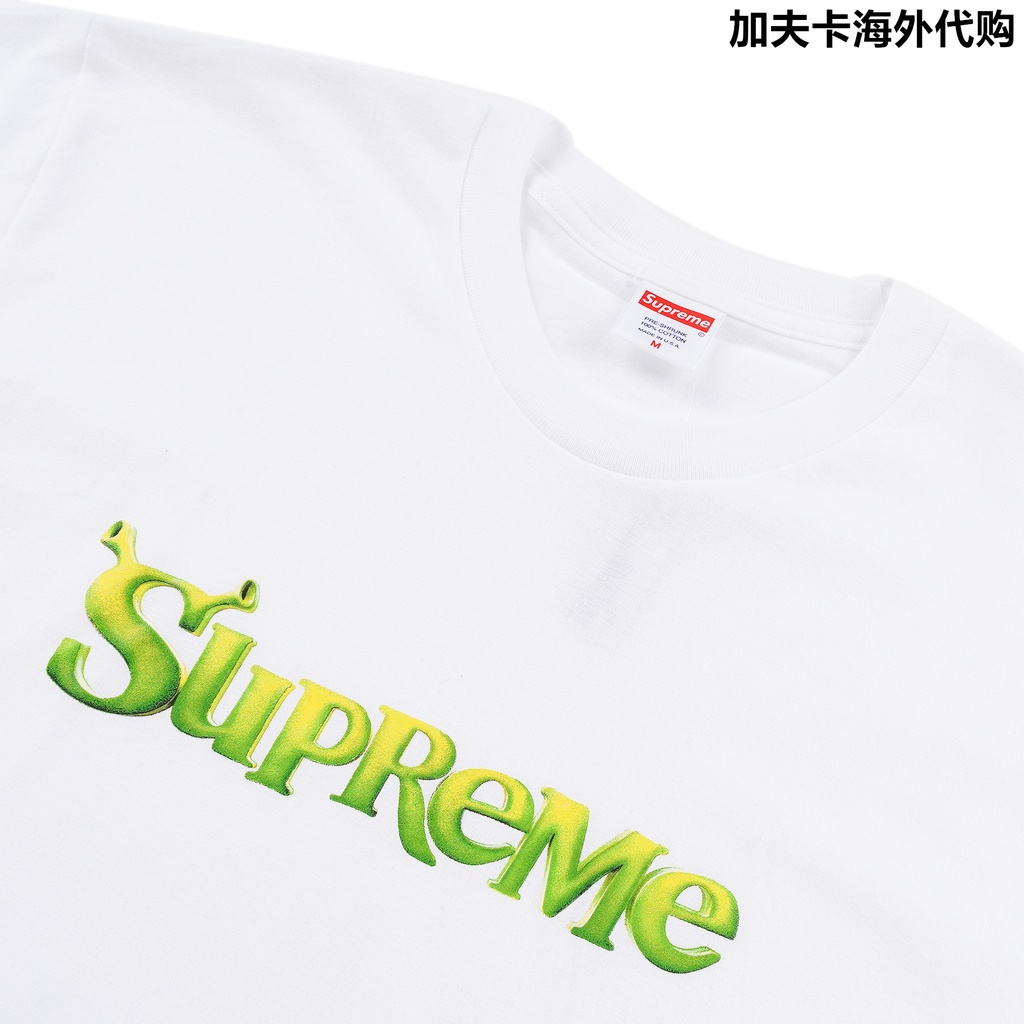 Supreme 21FW Shrek Tee Shrek hình ảnh hoạt hình áo thun ngắn tay LOGO ...