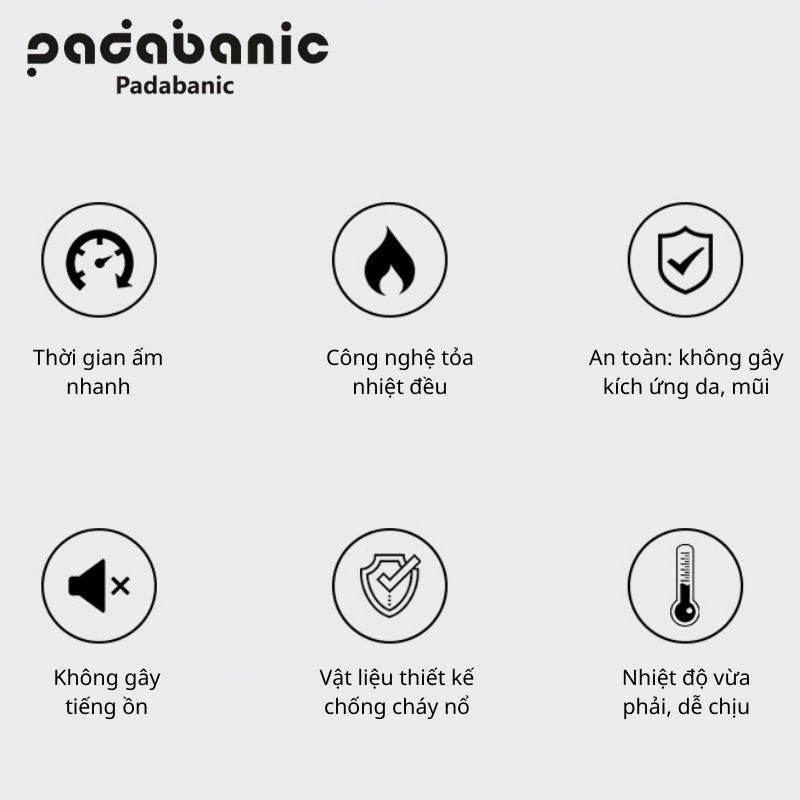 Ảnh Quạt Sưởi Padabanic N5 Mni Để Bàn Nhỏ Gọn Tiện Dụng Dễ Mang Theo 2