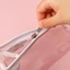 Túi Đựng Bút Trong Suốt Họa Tiết Hoạt Hình Đáng Yêu Đa Dụng 20.5*11.5*9Cm - Vpp Thỏ Hồng - Thỏ Hồng VPP