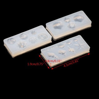 Set 3 Khuôn Silicone Hình Vỏ Sò/Sao Biển Làm Móng Nghệ Thuật DIY