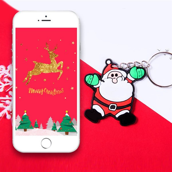 10 Móc Khoá Noel 1 Mặt 5Cm